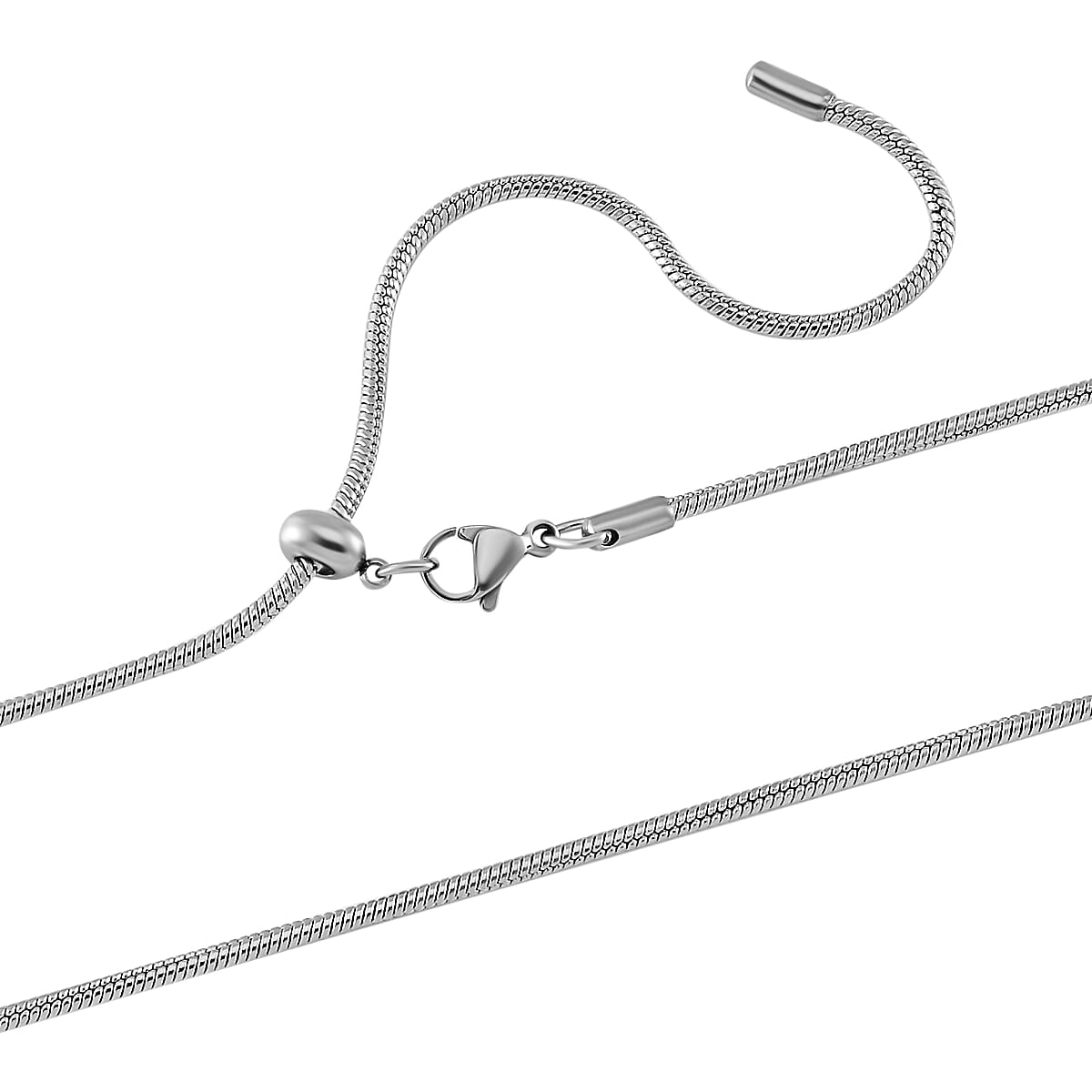 2 Piece Set - Multi Color Murano Style Pendant Necklace 24-28 Inches in Stainless Steel (Del. In 10-12 Days) image number 5