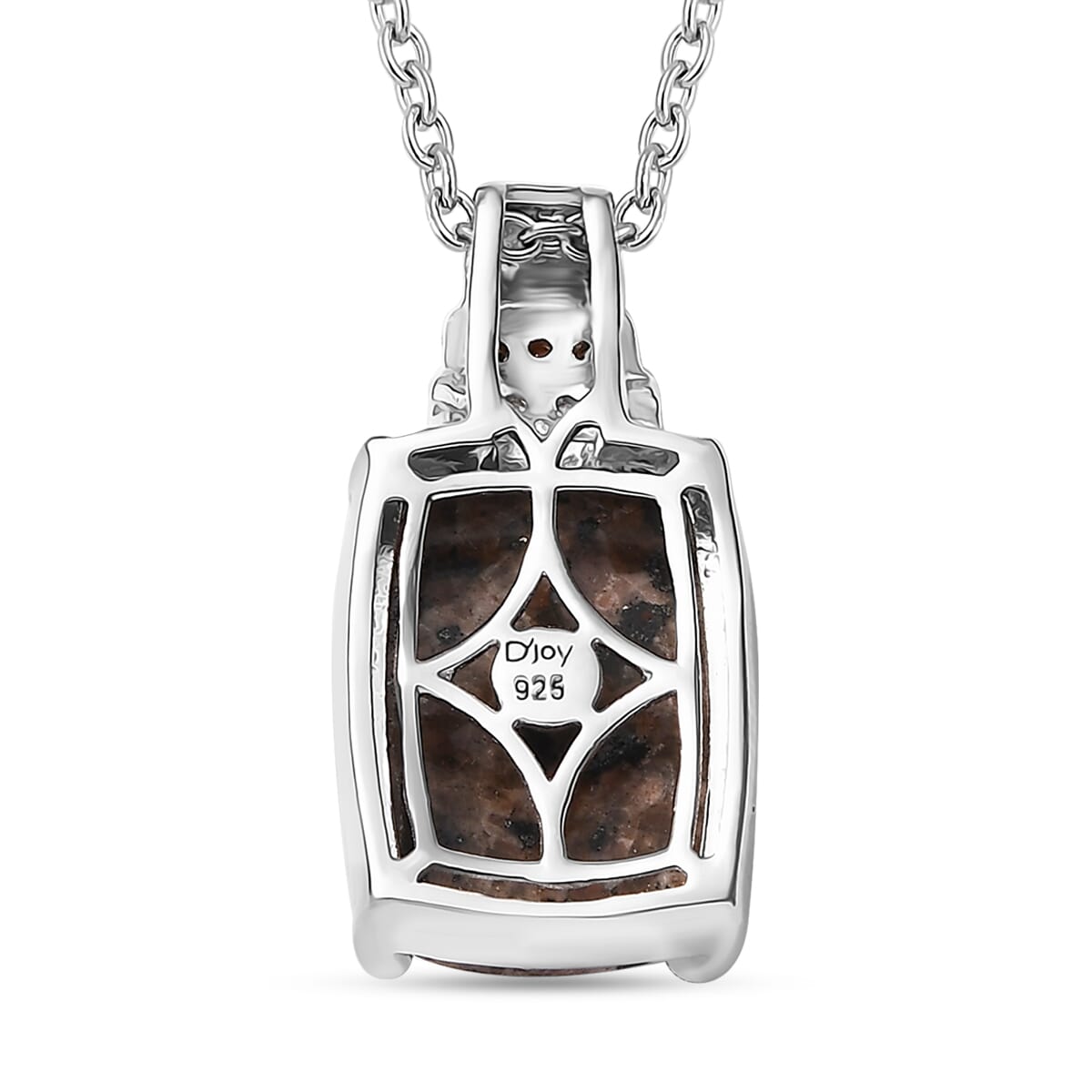 Natural Yooperlite and Multi Gemstone 6.90 ctw Pendant in Rhodium Over Sterling Silver with Stainless Steel Necklace and Free UV Flash Light 20 Inches image number 4