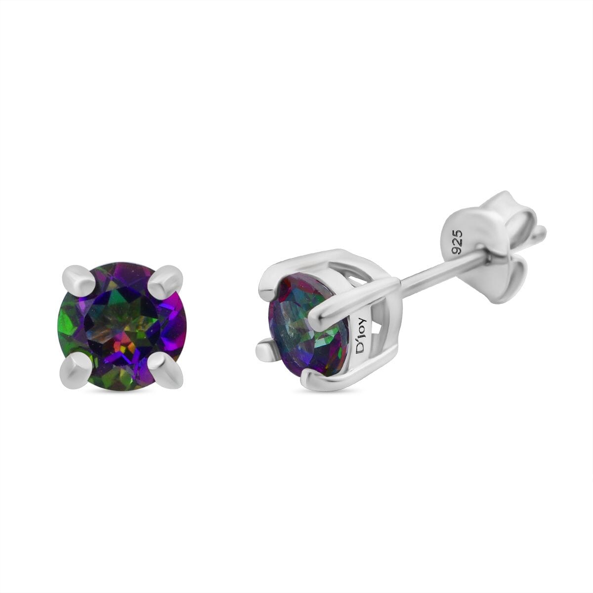 Green Mystic Topaz 3.25 ctw Stud Earrings, Solitaire Ring (Size 8.0) and Pendant Necklace 20 Inches in Rhodium Over Sterling Silver image number 8