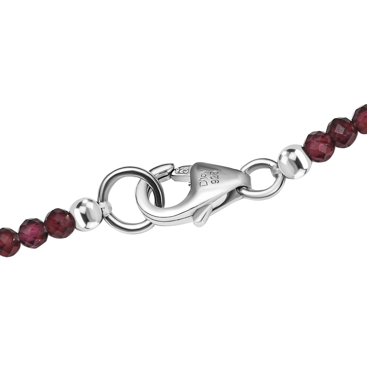 Premium Larimar and Orissa Rhodolite Garnet 97.20 ctw Pendant with Beaded Chain 20 Inches in Rhodium Over Sterling Silver image number 4