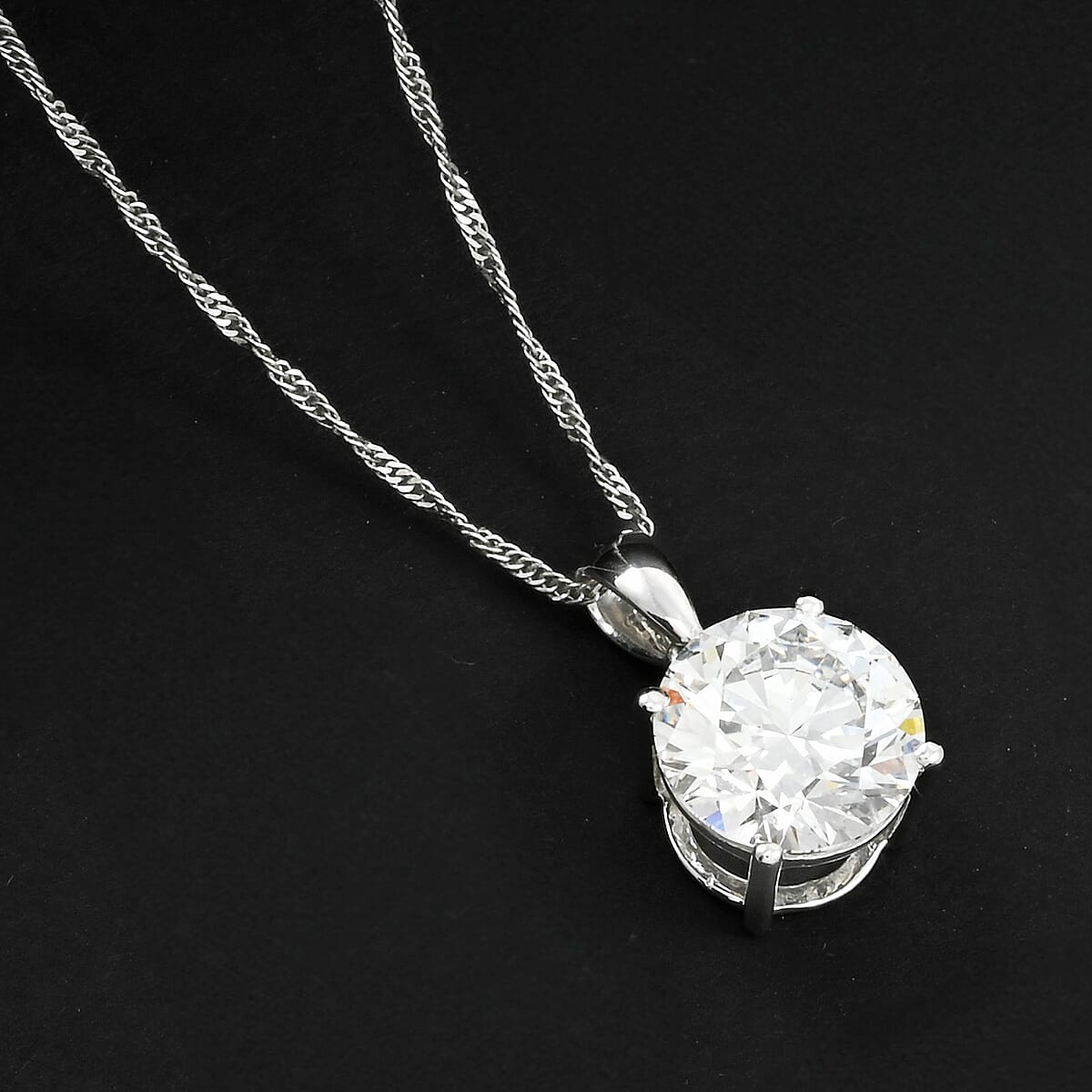 IGI Certified Luxuriant Lab Grown Diamond E-F VS 4.00 ctw Pendant Necklace in 950 Platinum 20 Inches image number 1