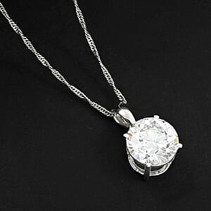 IGI Certified Luxuriant Lab Grown Diamond E-F VS 4.00 ctw Pendant Necklace in 950 Platinum 20 Inches