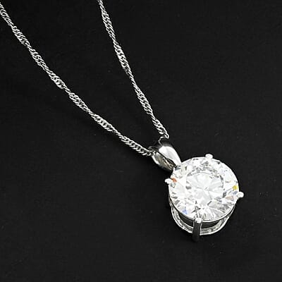 IGI Certified Luxuriant Lab Grown Diamond E-F VS 4.00 ctw Pendant Necklace in 950 Platinum 20 Inches