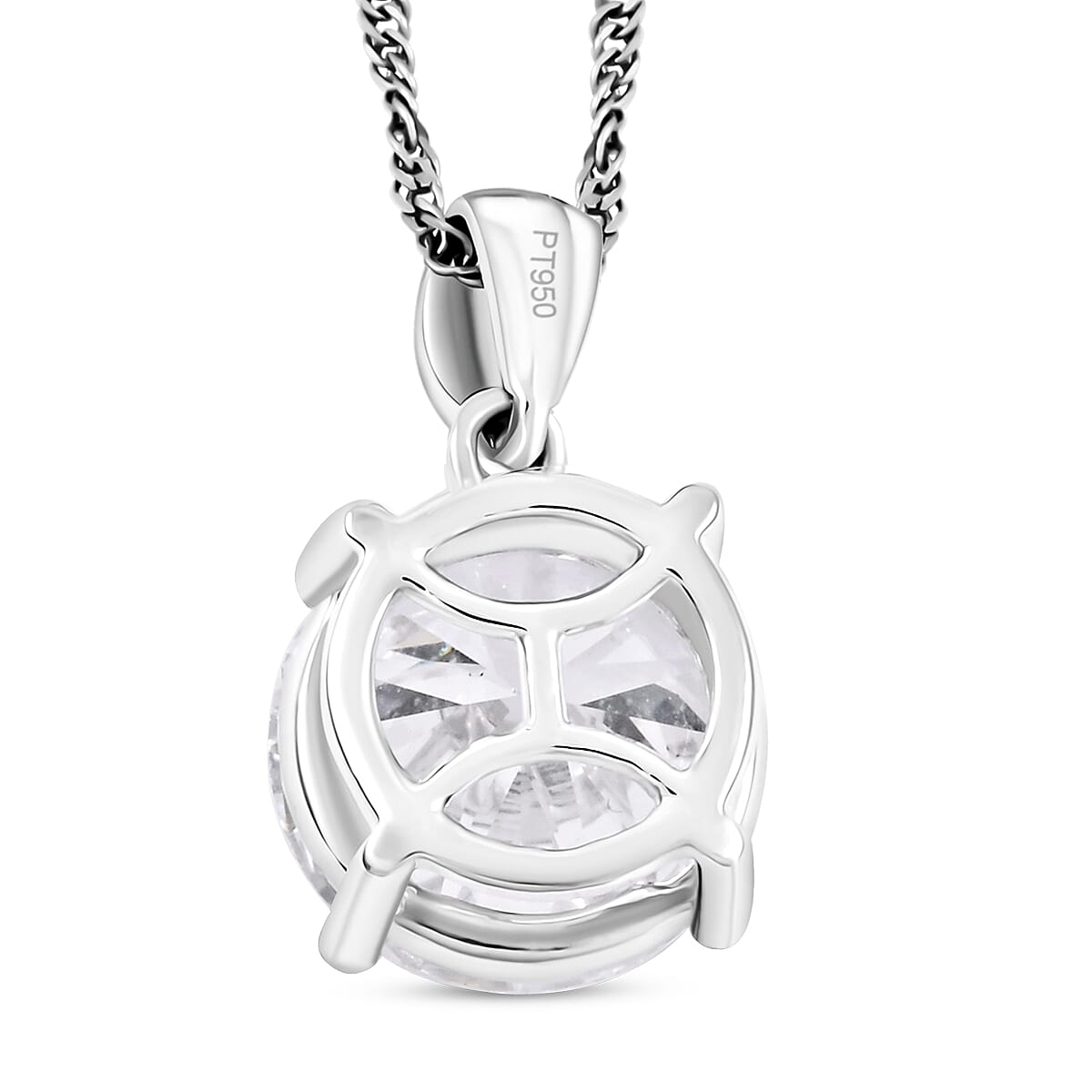 IGI Certified Luxuriant Lab Grown Diamond E-F VS 4.00 ctw Pendant Necklace in 950 Platinum 20 Inches image number 4