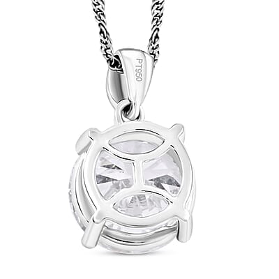 IGI Certified Luxuriant Lab Grown Diamond E-F VS 4.00 ctw Pendant Necklace in 950 Platinum 20 Inches
