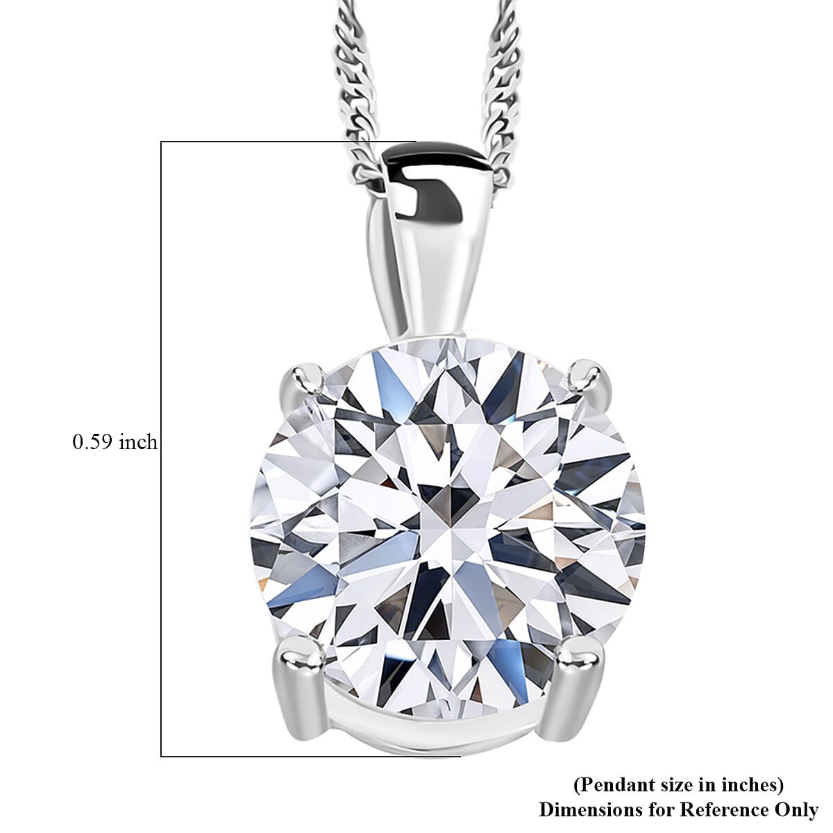 IGI Certified Luxuriant Lab Grown Diamond E-F VS 4.00 ctw Pendant Necklace in 950 Platinum 20 Inches image number 5