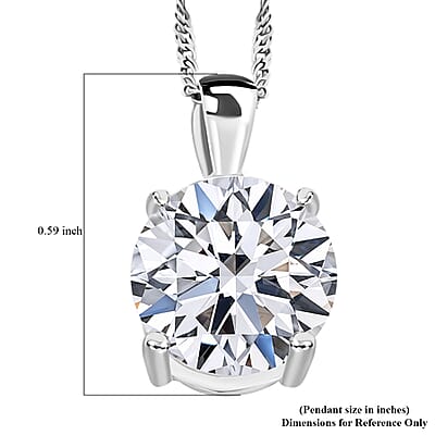 IGI Certified Luxuriant Lab Grown Diamond E-F VS 4.00 ctw Pendant Necklace in 950 Platinum 20 Inches