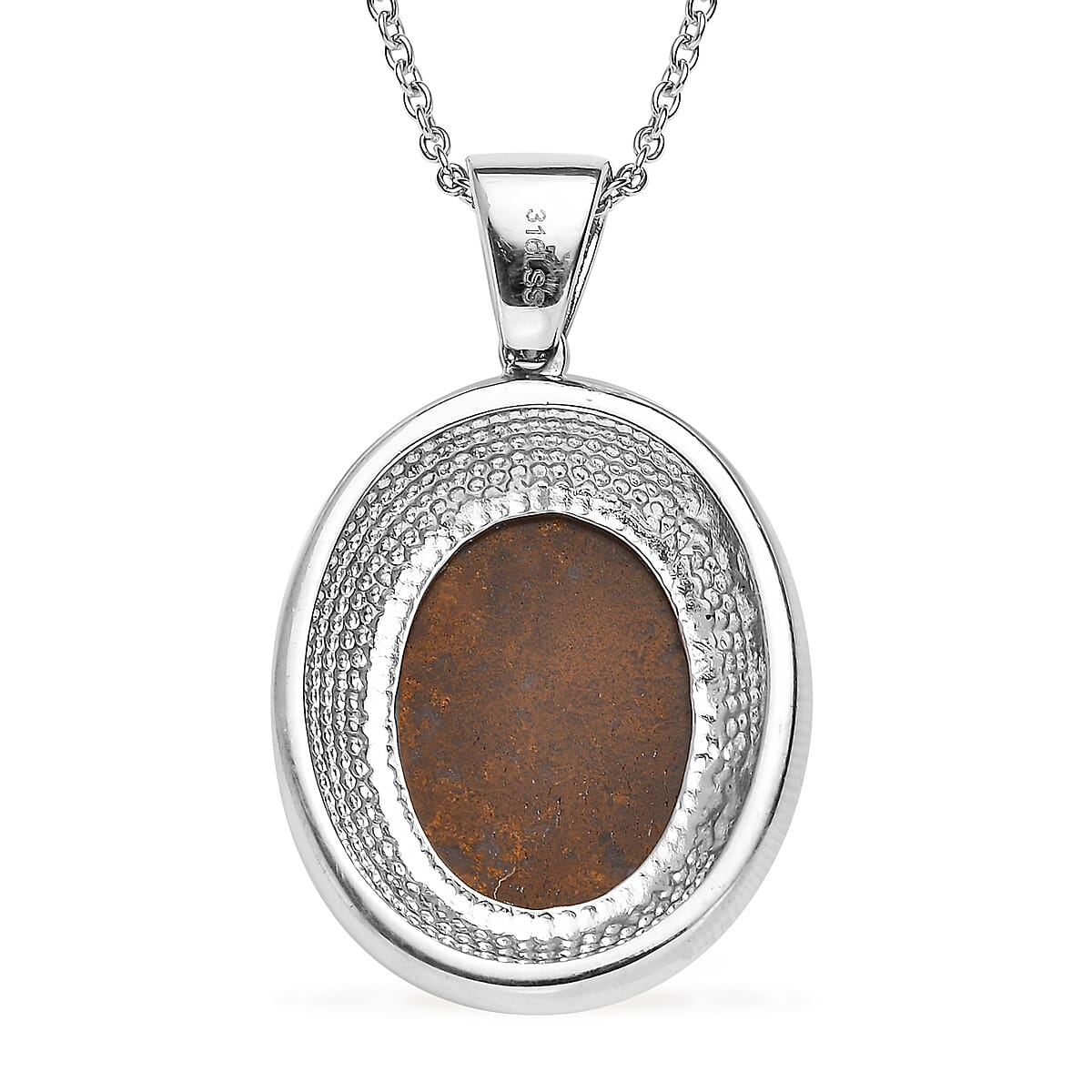 Aqua Nueva Moss 16.25 ctw Pendant Necklace in Stainless Steel 20 Inches