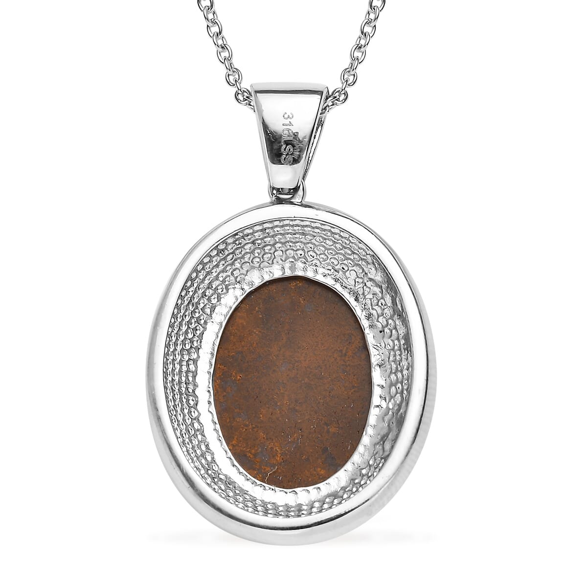Aqua Nueva Moss 16.25 ctw Pendant Necklace in Stainless Steel 20 Inches image number 4