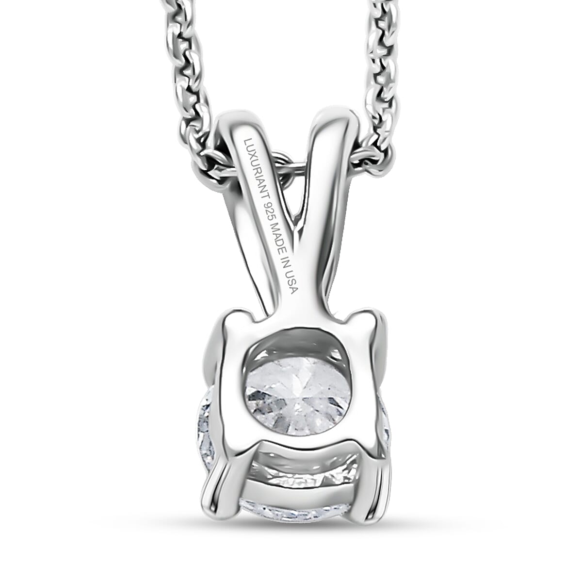 Luxuriant Lab Grown Diamond E-F VS 0.50 ctw Solitaire Pendant Necklace in Platinum Over Sterling Silver 20 Inches
