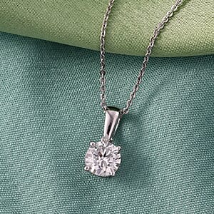 IGI Certified Luxuriant Lab Grown Diamond E-F VS 1.00 ctw Pendant Necklace in Platinum Over Sterling Silver 20 Inches