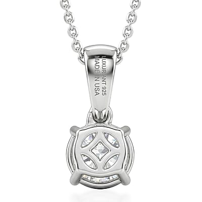 IGI Certified Luxuriant Lab Grown Diamond E-F VS 1.00 ctw Pendant Necklace in Platinum Over Sterling Silver 20 Inches