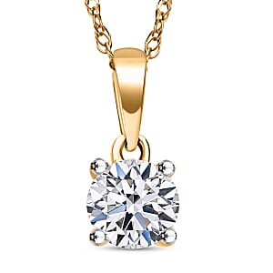 Luxuriant Lab Grown Diamond E-F VS 0.50 ctw Pendant Necklace in 14K Yellow Gold 20 Inches