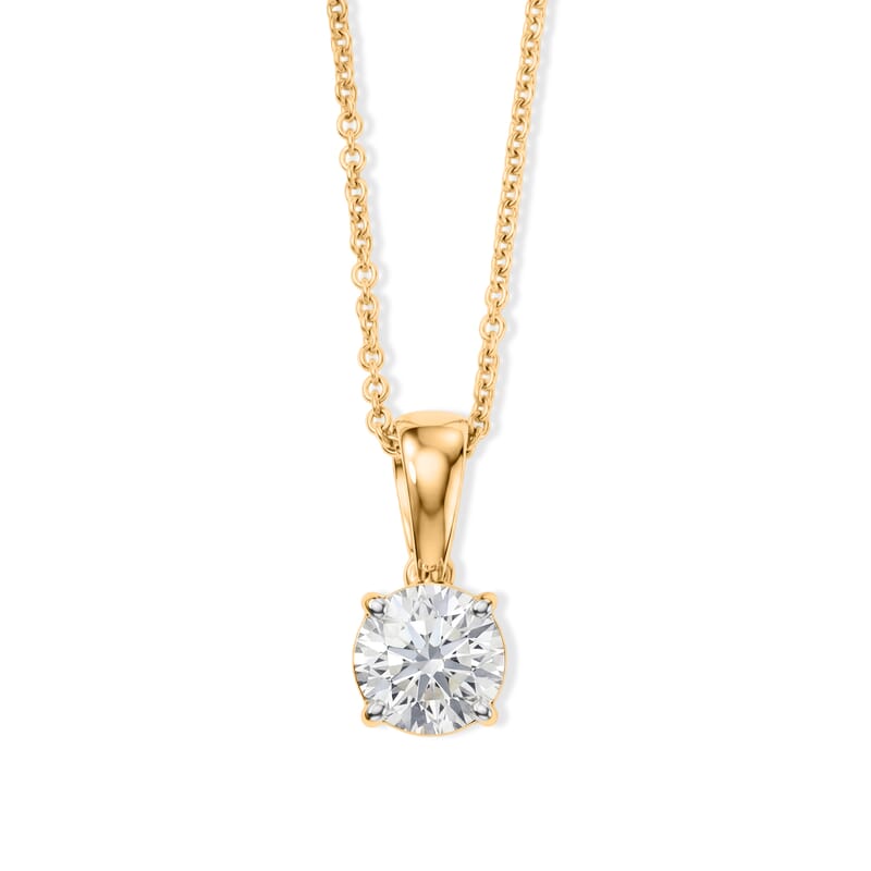 Luxuriant Lab Grown Diamond E-F VS 1.00 ctw Pendant Necklace in 14K Yellow Gold 20 Inches