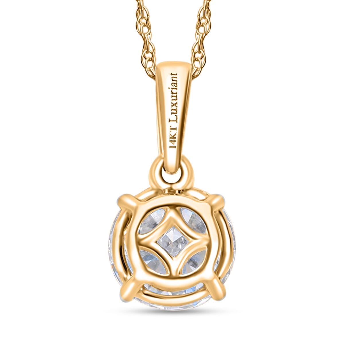 Luxuriant Lab Grown Diamond E-F VS 1.00 ctw Pendant Necklace in 14K Yellow Gold 20 Inches image number 3