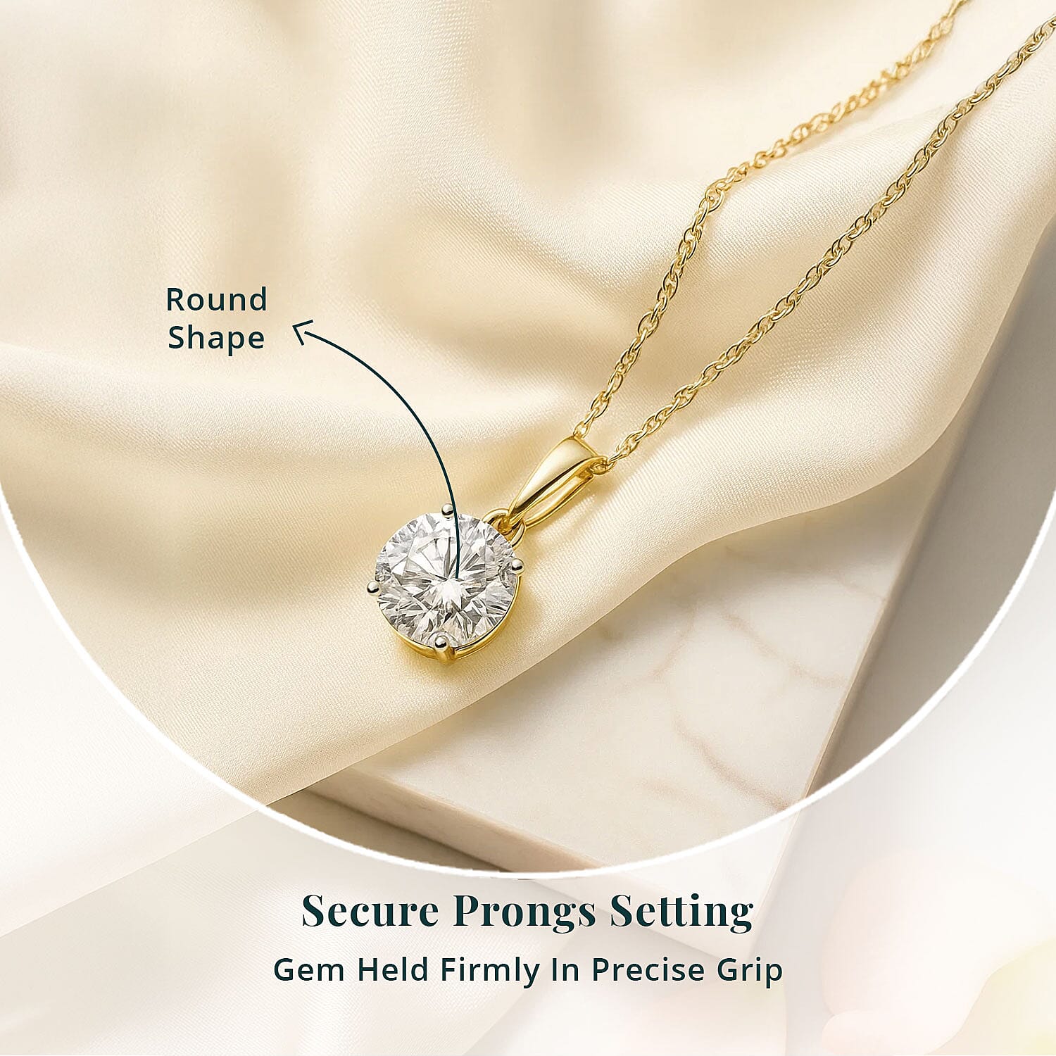 Luxuriant Lab Grown Diamond E-F VS 1.00 ctw Pendant Necklace in 14K Yellow Gold 20 Inches