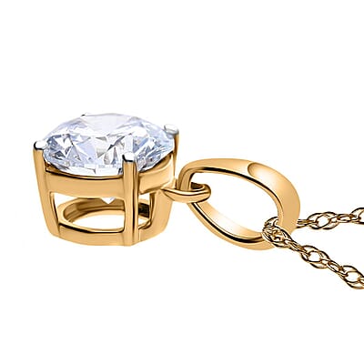 Luxuriant Lab Grown Diamond E-F VS 1.50 ctw Pendant Necklace in 14K Yellow Gold 20 Inches