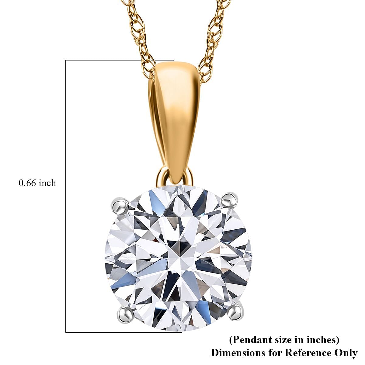 Luxuriant Lab Grown Diamond E-F VS 3.00 ctw Pendant Necklace in 14K Yellow Gold 20 Inches