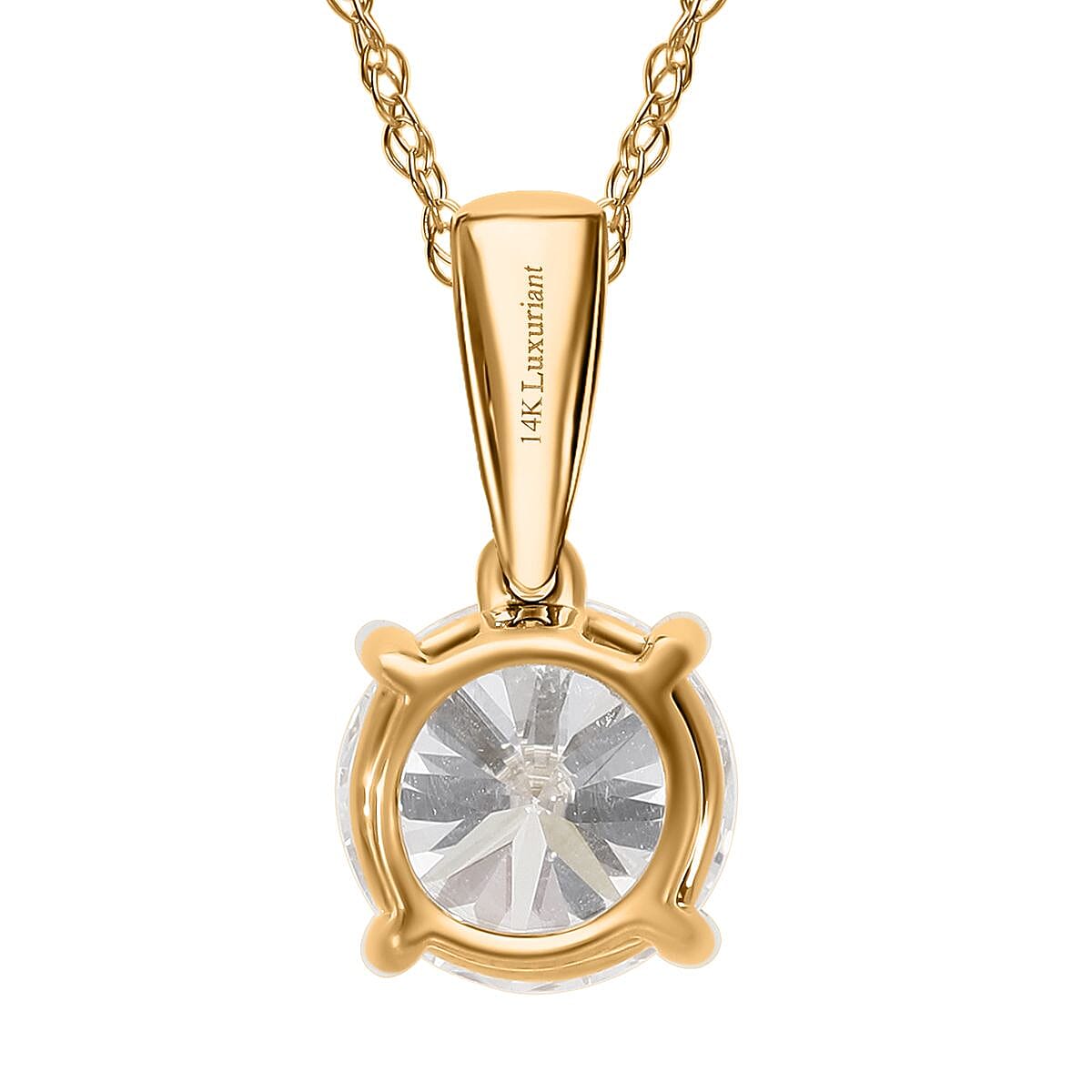 Luxuriant Lab Grown Diamond E-F VS 2.00 ctw Pendant Necklace in 14K Yellow Gold 20 Inches