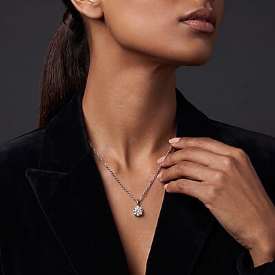 IGI Certified Luxuriant Lab Grown Diamond E-F VS 1.00 ctw Pendant Necklace in 950 Platinum 20 Inches