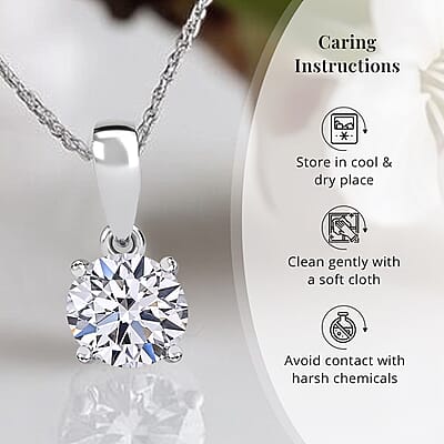 IGI Certified Luxuriant Lab Grown Diamond E-F VS 1.00 ctw Pendant Necklace in 950 Platinum 20 Inches
