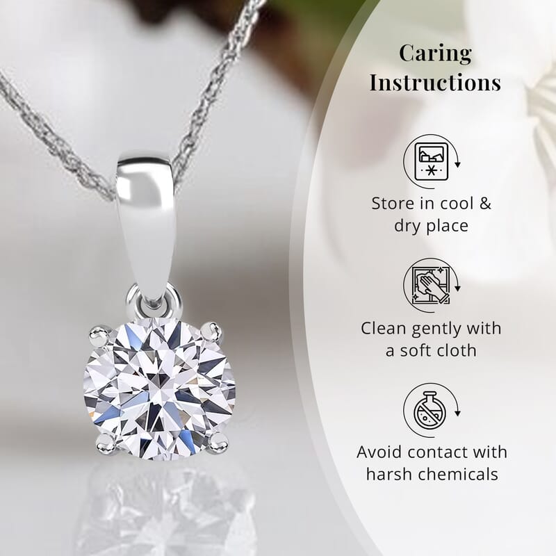 IGI Certified Luxuriant Lab Grown Diamond E-F VS 1.00 ctw Pendant Necklace in 950 Platinum 20 Inches