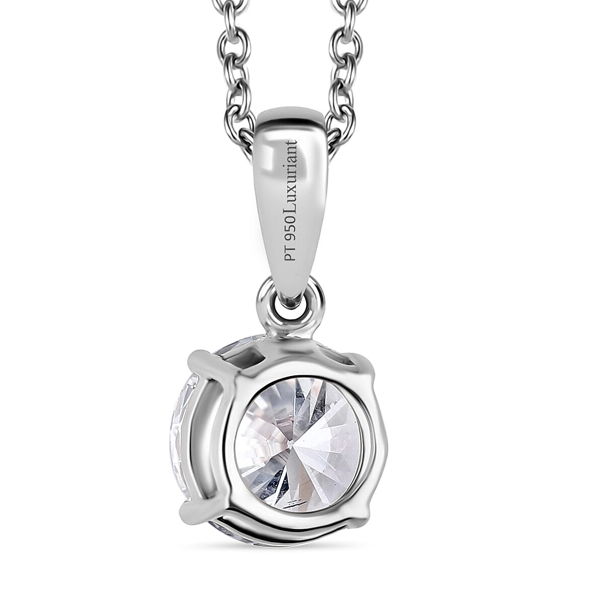 IGI Certified Luxuriant Lab Grown Diamond E-F VS 1.50 ctw Pendant Necklace in 950 Platinum 20 Inches image number 3