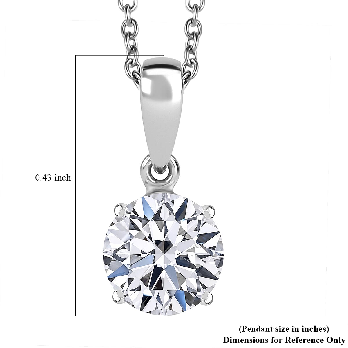 IGI Certified Luxuriant Lab Grown Diamond E-F VS 1.50 ctw Pendant Necklace in 950 Platinum 20 Inches image number 4