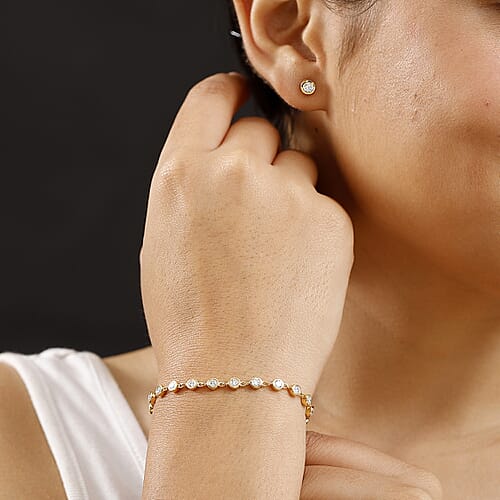 Yellow Gold Over Sterling Silver / 6.5 Inches - Product card gallery slide 3 (9432650449151)
