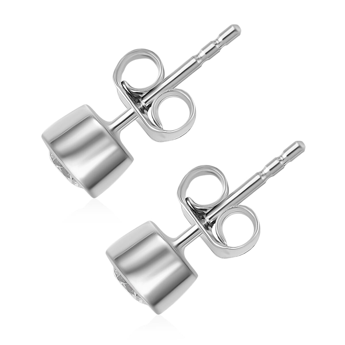 Luxuriant Lab Grown Diamond G-H SI 3.00 ctw Bracelet (8.0In) and Solitaire Stud Earrings in Rhodium Over Sterling Silver image number 6