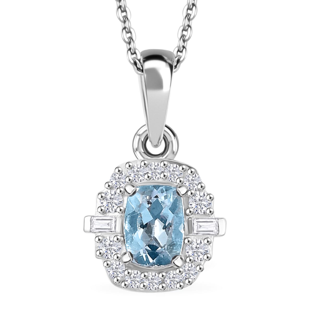 Buy Premium Mangoro Aquamarine and White Zircon 0.70 ctw