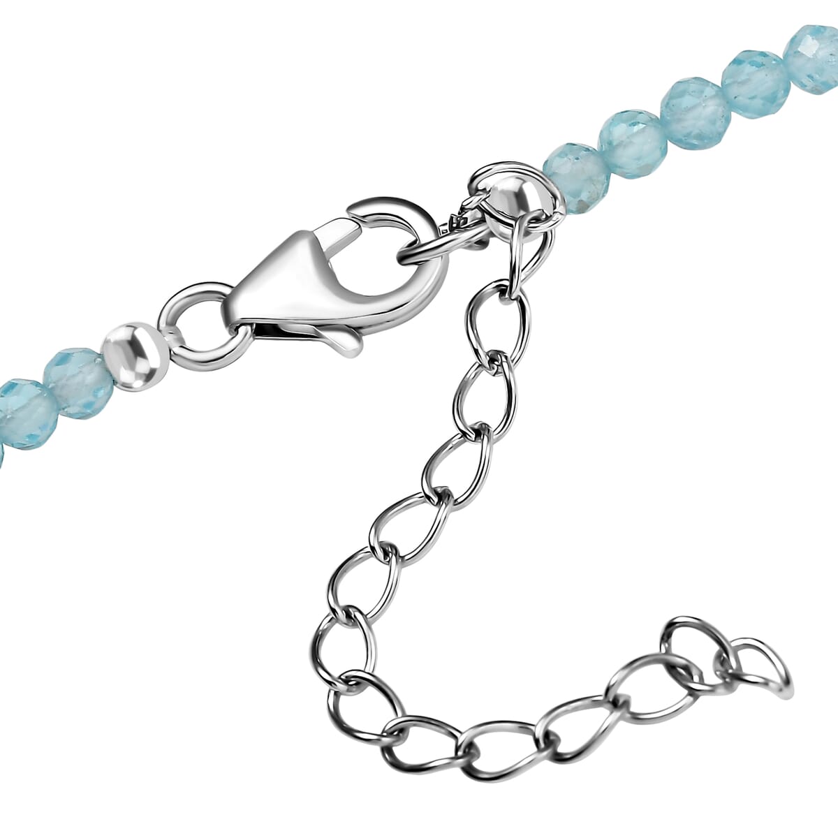 D'Joy Sleeping Beauty Turquoise, Multi Gemstone 18K Vermeil YG and Pendant with Beaded Chain (20 Inches) in Rhodium Over Sterling Silver 33.60 ctw image number 4