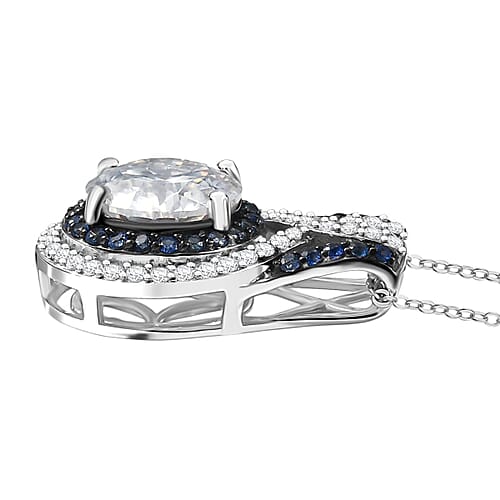 Moissanite & Blue Sapphire - Product card gallery slide 4 (9432665817343)