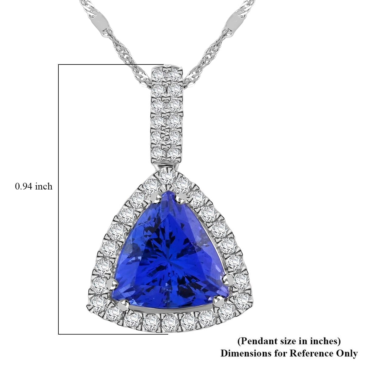 Certified & Appraised Rhapsody AAAA Tanzanite and E-F VS Diamond 4.05 ctw Pendant Necklace in 950 Platinum 18 Inches 6.08 Grams image number 4