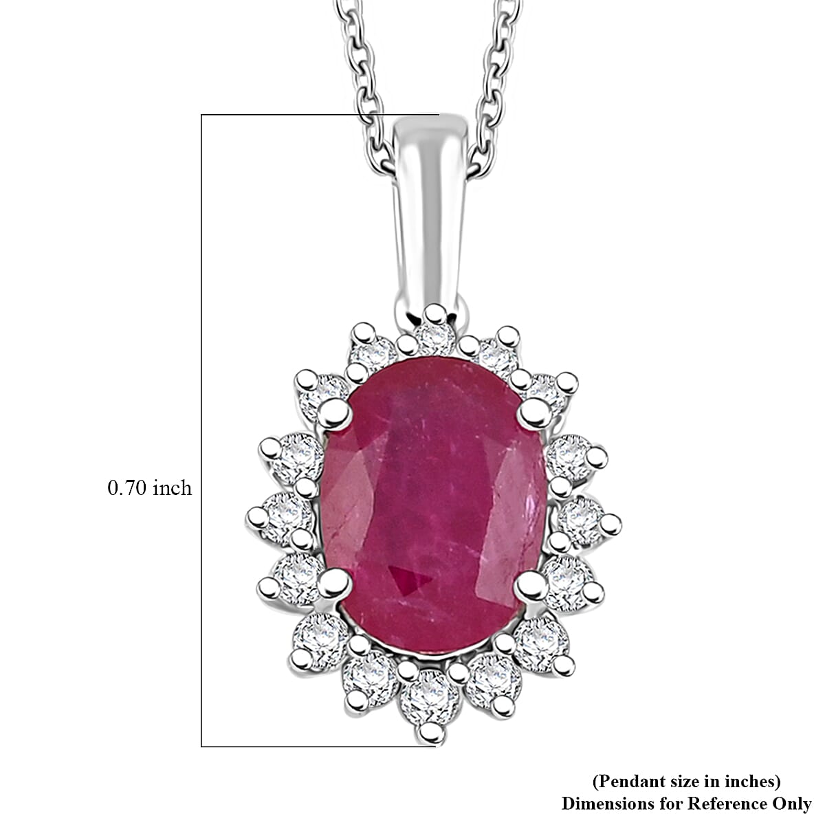 Certified & Appraised Rhapsody AAAA Mozambique Ruby and E-F VS Diamond 1.75 ctw Pendant Necklace in 950 Platinum 18 Inches image number 5