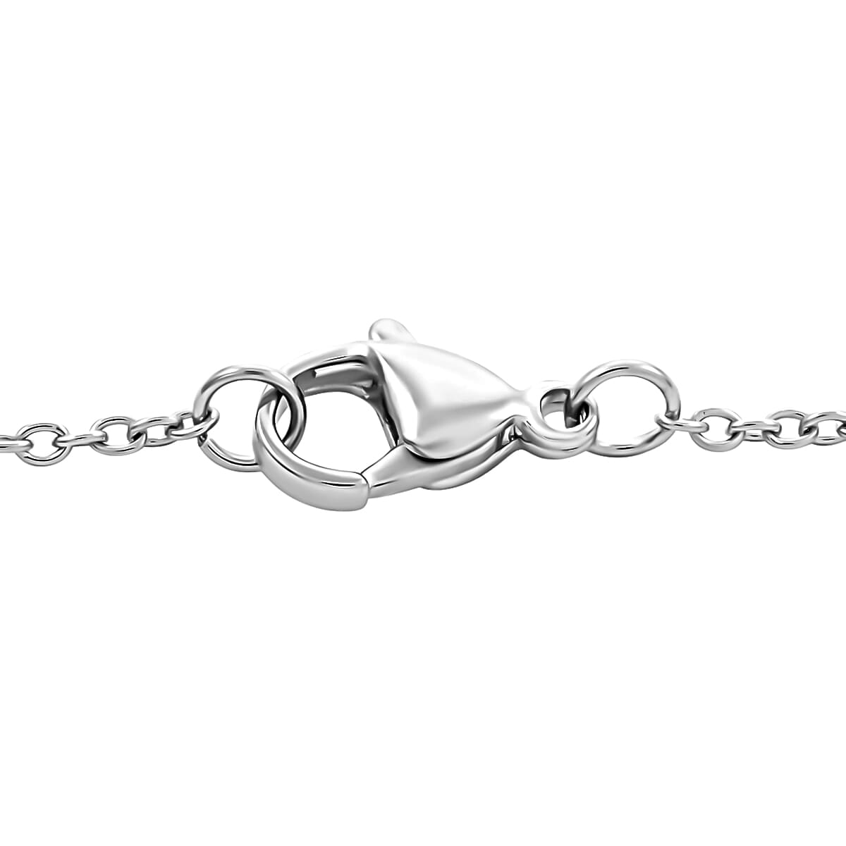 Luxuriant Lab Grown Diamond VS Accent Floral Pendant in Sterling Silver with Stainless Steel Necklace 20 Inches image number 5