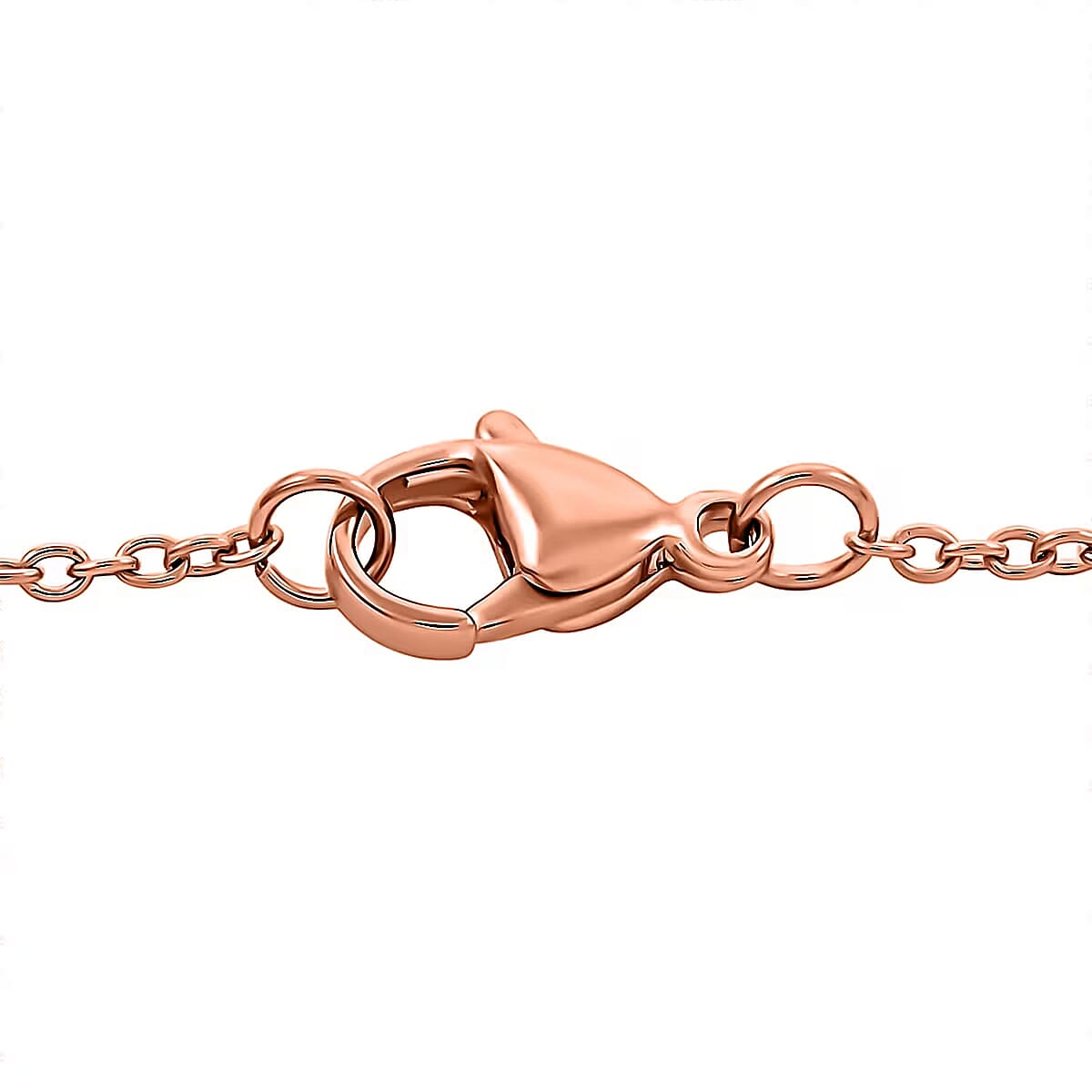 Diamond VS Accent Floral Pendant in 18K Rose Gold Over Sterling Silver with Stainless Steel Necklace 20 Inches image number 7