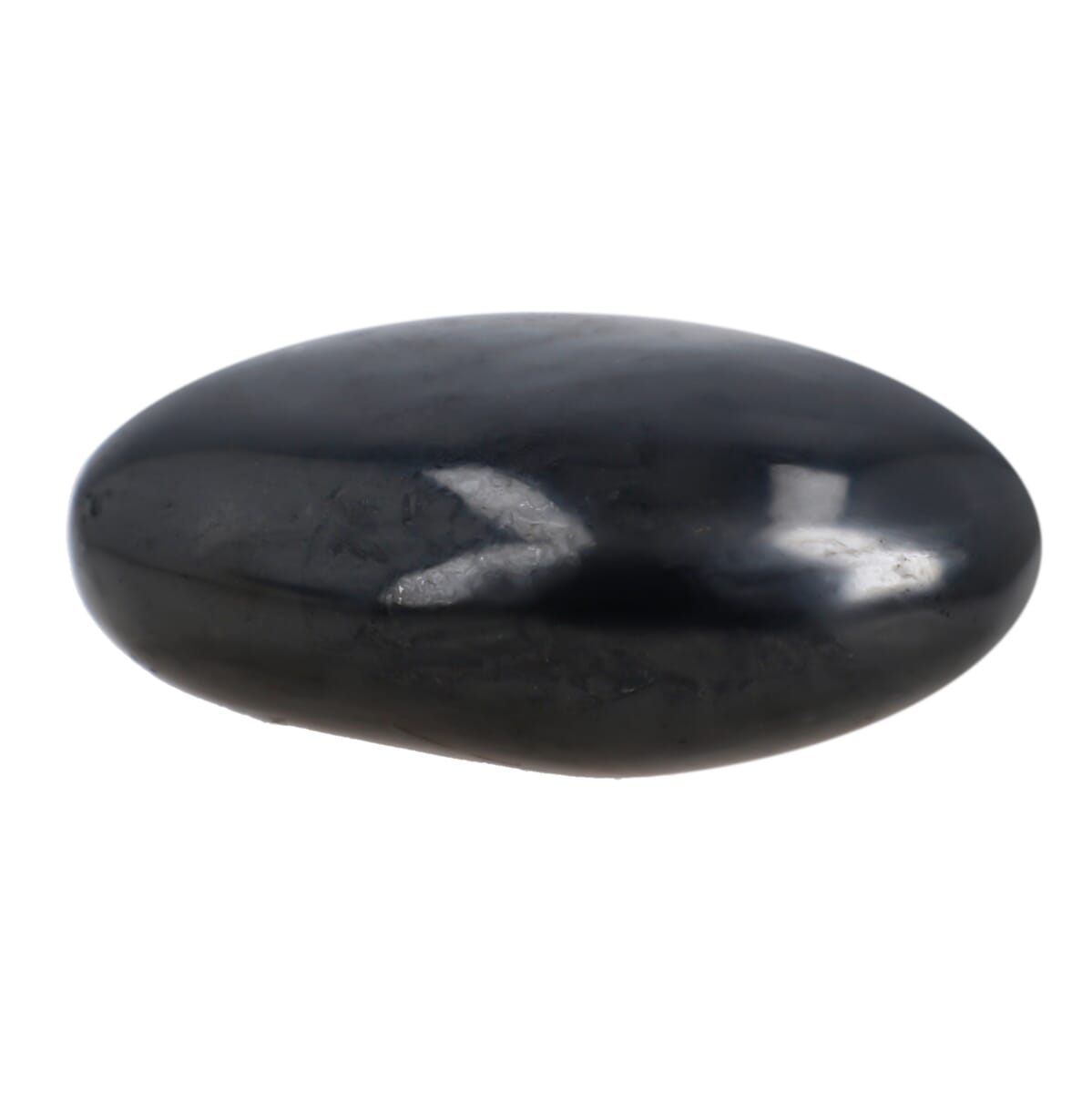 Shungite Beaded Stretch Bracelet and Palm Stone image number 3