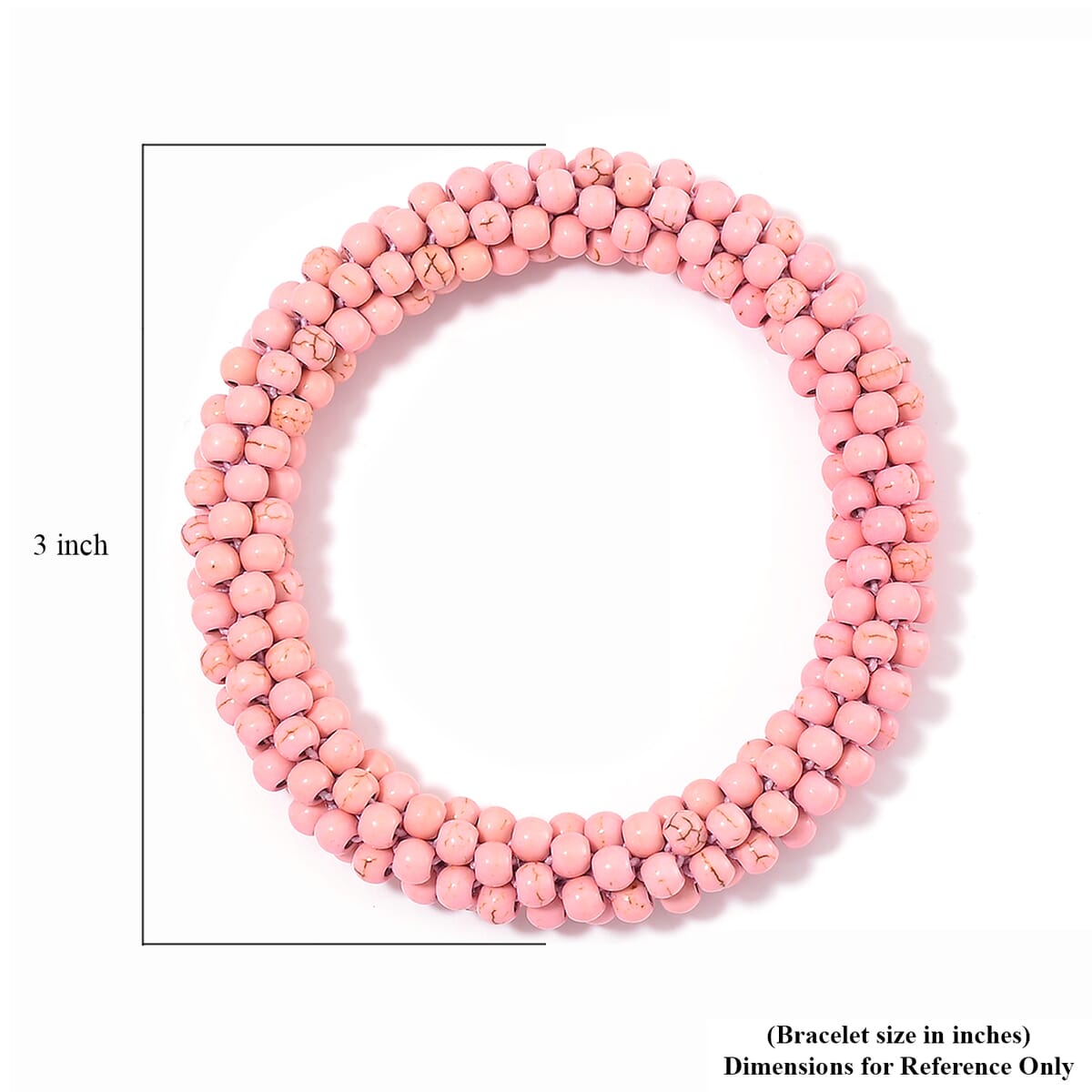 Set of 2 Almandine 116.00 ctw Beaded Woven Bracelet (6.5-7In) and Earrings in Stainless Steel image number 4