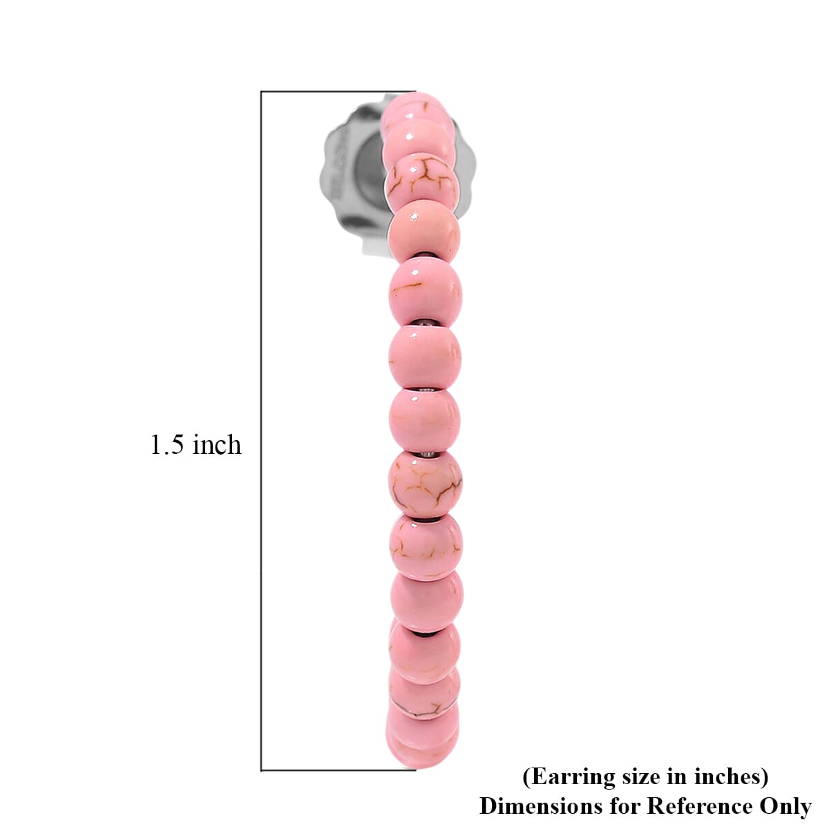 Set of 2 Almandine 116.00 ctw Beaded Woven Bracelet (6.5-7In) and Earrings in Stainless Steel image number 7