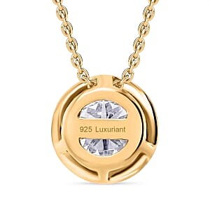 Luxuriant Lab Grown Diamond E-F VS 0.50 ctw Pendant Necklace in Vermeil YG Over Sterling Silver 20 Inches