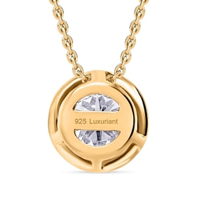 Luxuriant Lab Grown Diamond E-F VS 0.50 ctw Pendant Necklace in Vermeil YG Over Sterling Silver 20 Inches