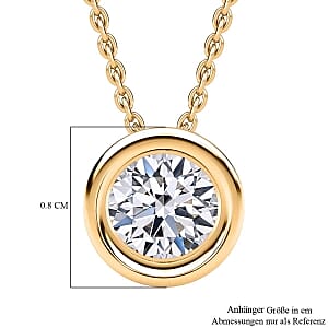 Luxuriant Lab Grown Diamond E-F VS 0.50 ctw Pendant Necklace in Vermeil YG Over Sterling Silver 20 Inches
