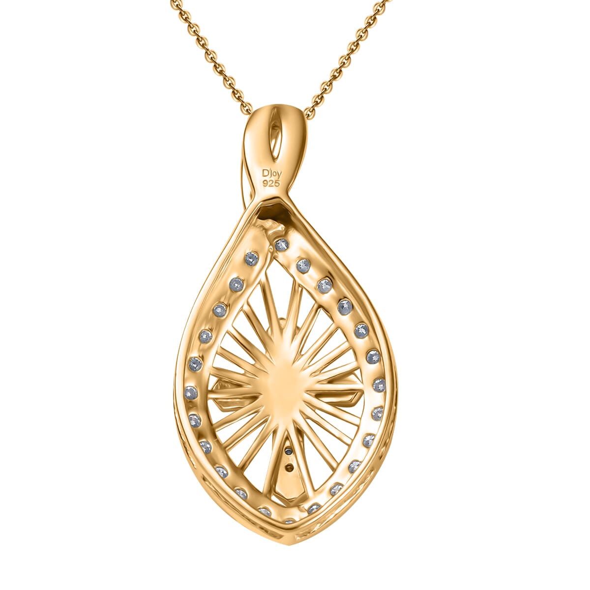 Moissanite 1.75 ctw Pendant Necklace in 18K Vermeil YG Sterling Silver 20 Inches image number 4