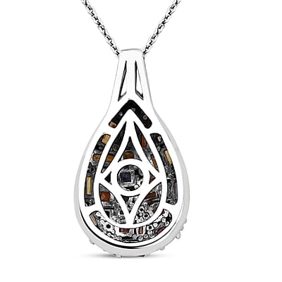 Multi Sapphire and White Zircon 5.25 ctw Pendant Necklace in Rhodium Over Sterling Silver 20 Inches