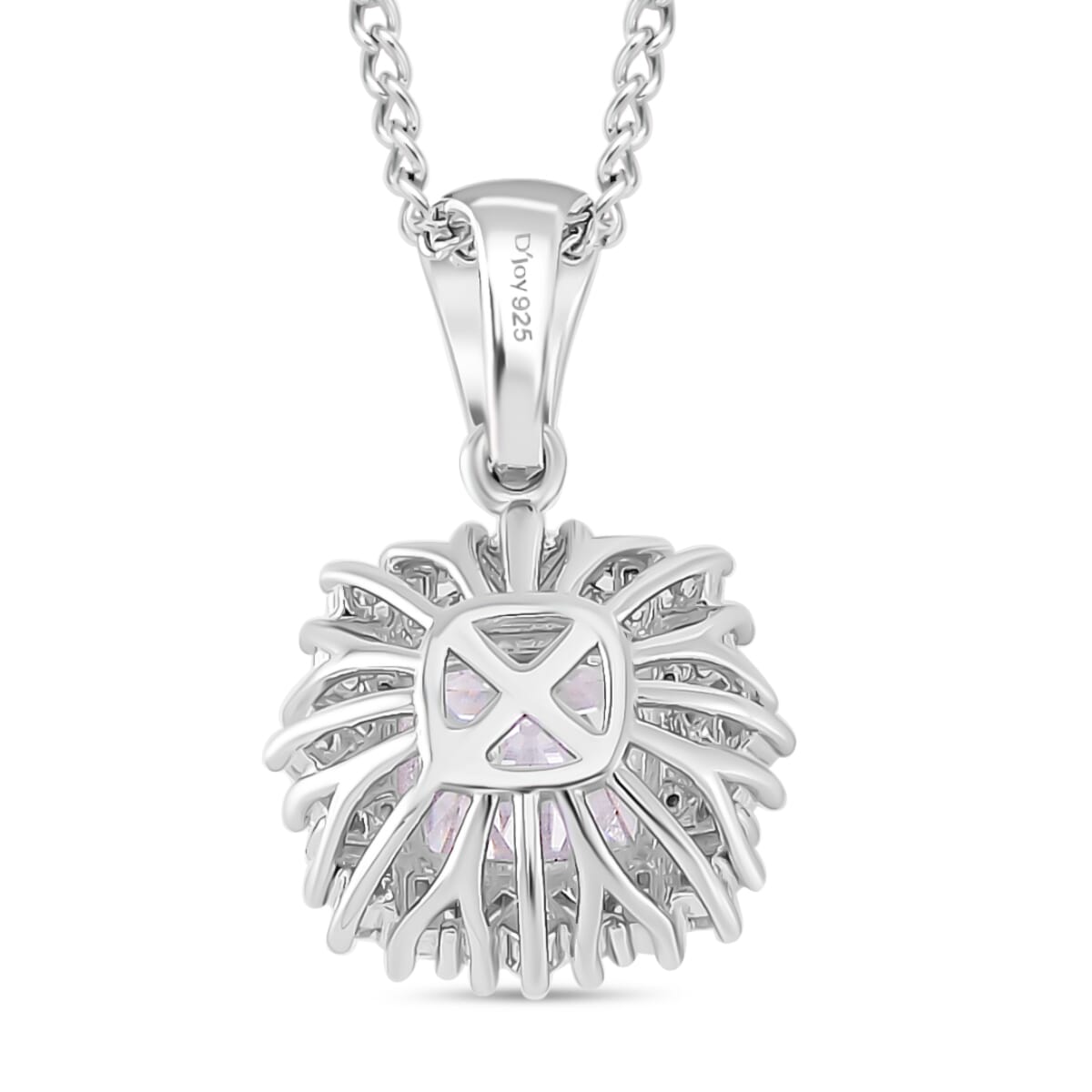 Old Mine Cut Moissanite 1.90 ctw Celestial Radiance Pendant Necklace in Rhodium Over Sterling Silver 18 Inches image number 4