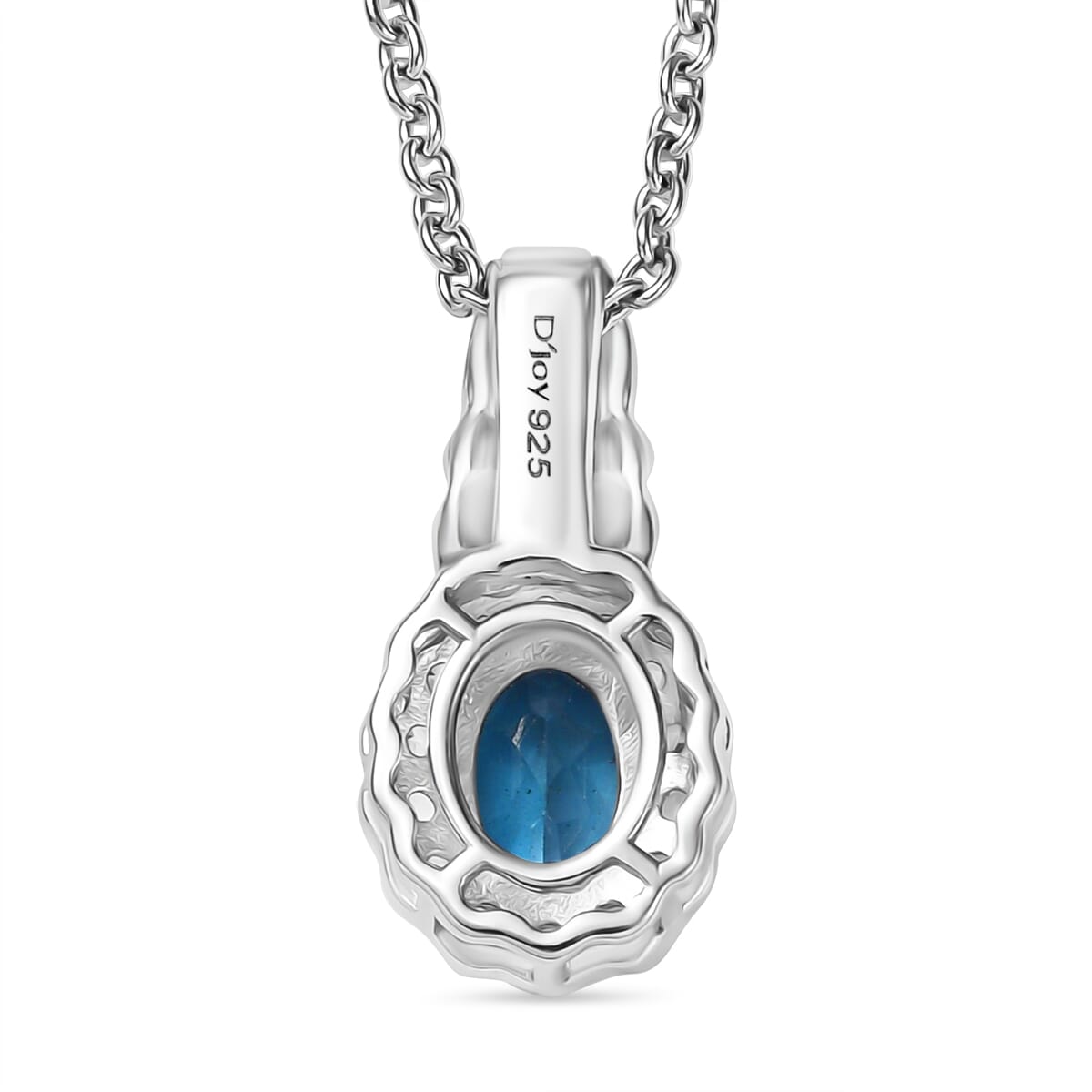 London Blue Topaz and White Zircon 2.70 ctw Waterfall Ring (Size 6.0), Pendant in Rhodium Over Sterling Silver with Stainless Steel Necklace 20 Inches image number 8