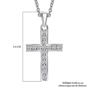 Lab Grown Diamond 0.51 ctw Pendant Necklace in Rhodium Over Sterling Silver (20 Inches)
