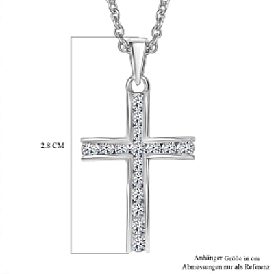 Lab Grown Diamond 0.51 ctw Pendant Necklace in Rhodium Over Sterling Silver (20 Inches)