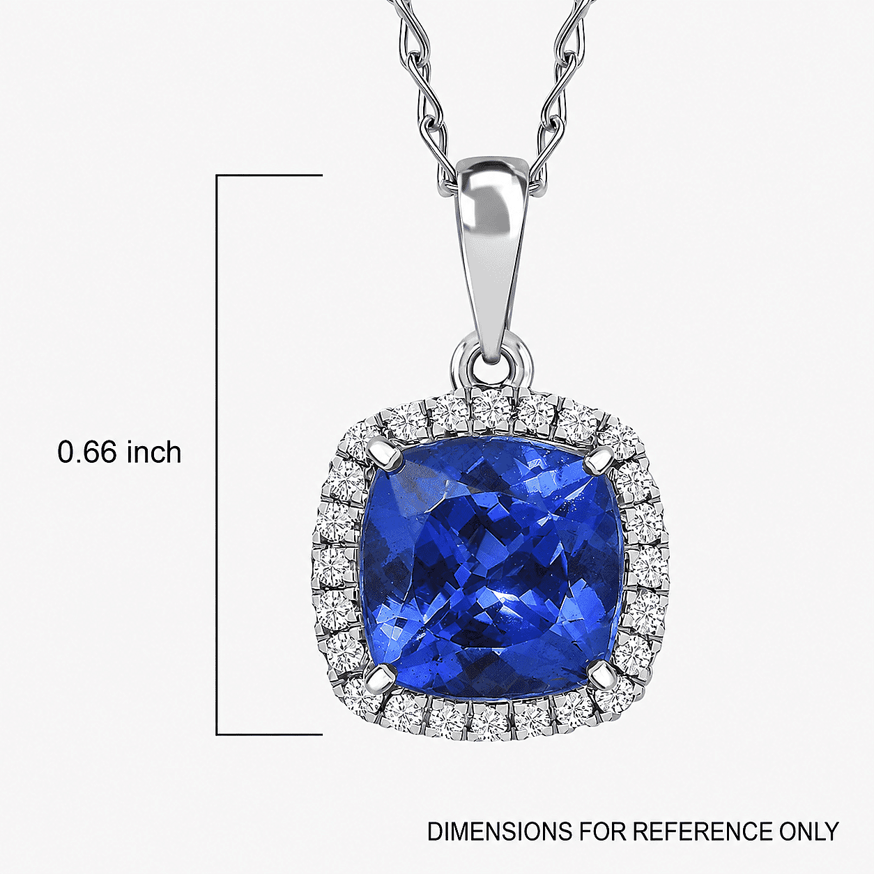 Certified and Appraised Rhapsody AAAA Tanzanite and E-F VS Diamond 2.29 ctw Halo Pendant Necklace in 950 Platinum 20 Inches